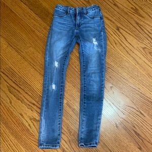 Girls size 12 skinny distressed jeans